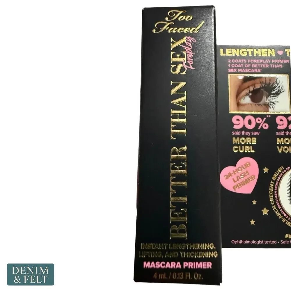 NEW Too Faced Better Than Sex Foreplay Mascara 4ml 2pc Set Mini‎ Travel Size